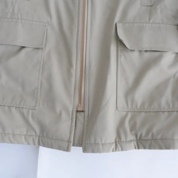 Vintage London Fog  Maincoats Tan Zip Up Puffer Winter Coat Size 42 - Picture 6 of 14